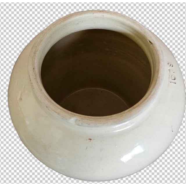 Tan Antique 1900s Corona Stoneware Edinburgh Whiskey Crock Jug 14 Inches For Sale - Image 8 of 13