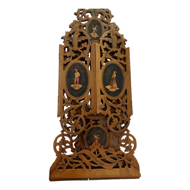 Folding Souvenir Mirror in Sorrento Marquetry, Naples, Italy For Sale