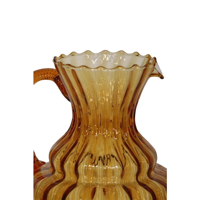Mid Century Decorative Art Glass Carafe by Empoli C 1960's For Sale - Image 13 of 13