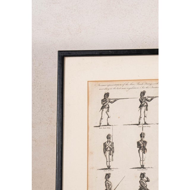 Antique English Black + White Military Engraving For Sale - Image 4 of 5