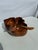 Vintage Teak Oak Leaf Salad Bowl With Tongs For Sale - Image 9 of 11