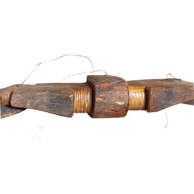 Wood Antique European Wood Double Yoke Oxen Holder 68" W For Sale - Image 7 of 7