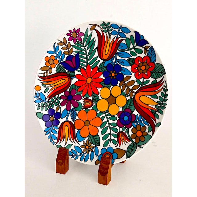 1960s German Porcelain Charger Platter by Winterling-Bavaria, in the Style of Acapulco by Villeroy & Boch For Sale In Miami - Image 6 of 15