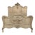 Antique Louis XV Style Stripped Oak Hand-Carved Bed For Sale