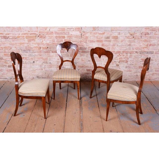 Biedermeier Chairs in Walnut, Austria, 1830s, Set of 8 For Sale - Image 4 of 15