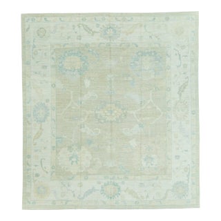 Turkish Oushak Square Rug 11'9" x 13' #19281 For Sale