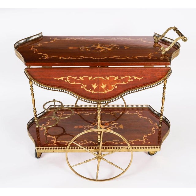 Vintage Italian Sorento Marquetry Drinks Trolley, 1960 For Sale - Image 13 of 18