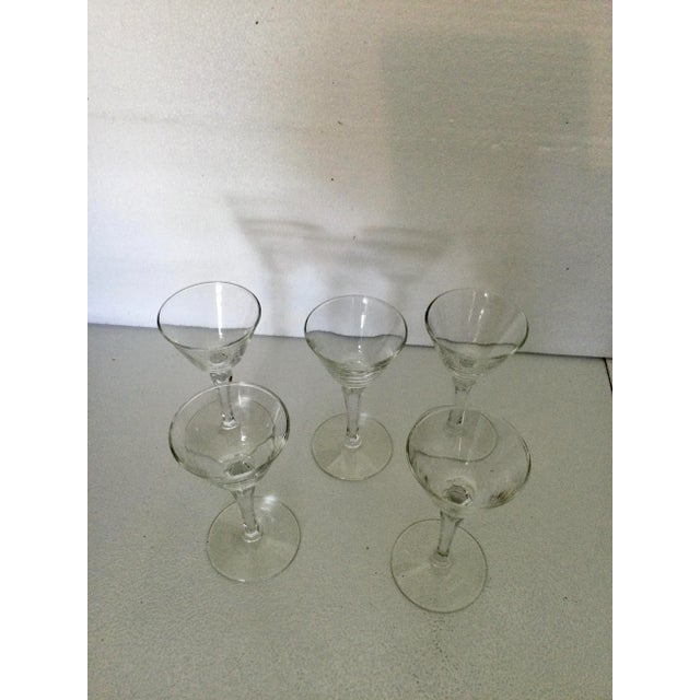 Libbey Glass Co. Vintage Aperitive Cordial Glasses Set of 5 For Sale - Image 4 of 4