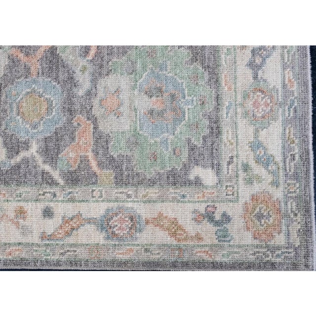 Turkish Oushak Runner Rug 2'8" x 8'2" For Sale - Image 4 of 8