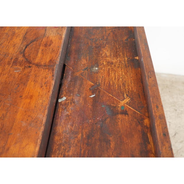 Vintage Industrial Woodworkers Workbench For Sale - Image 14 of 16