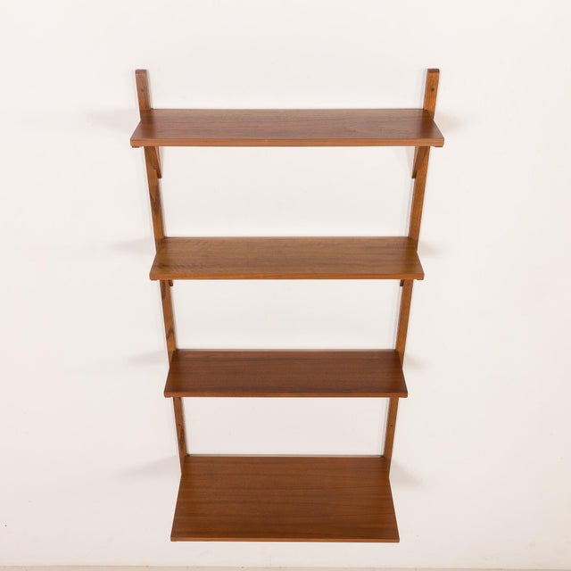 1960s Mid-Century Danish Walnut Shelving Unit in the style of Poul Cadovius, 1960s For Sale - Image 5 of 11