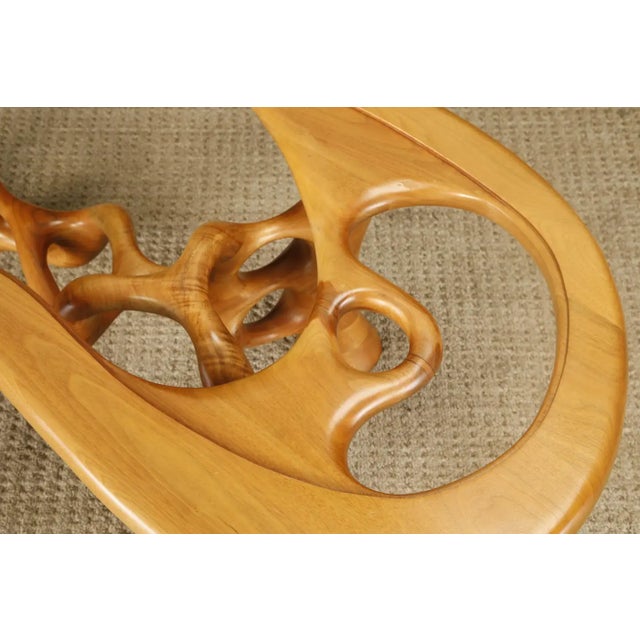 California Craftsman Freeform Cocktail Table by Craig Lauterbach, 1980, Signed For Sale - Image 13 of 18