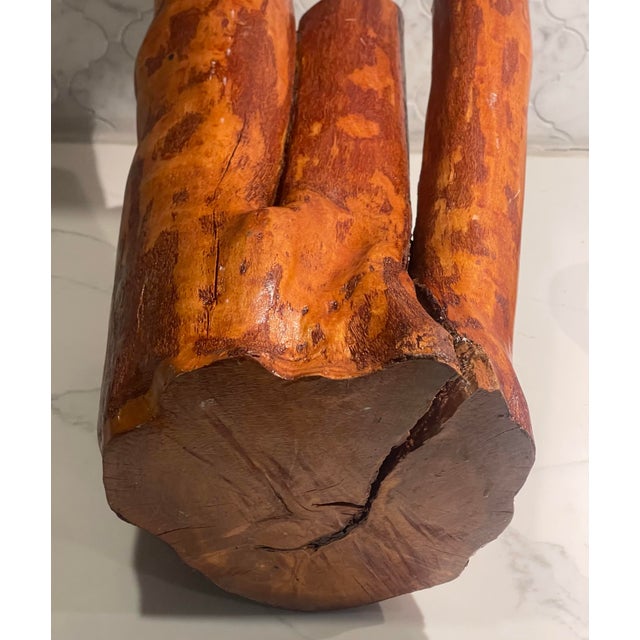 Contemporary Organic Brutalist Sculptural Wood Object | Modern Architectural Accent Sculpture For Sale - Image 3 of 7