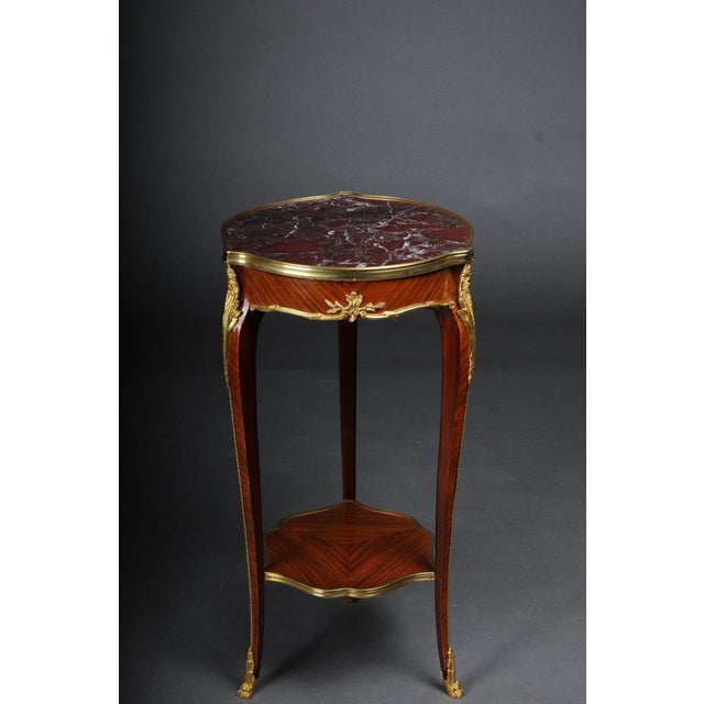 20th century French salon side table in Louis XV after F. Linke Solid wood side table in Louis XV. Slightly convex and...
