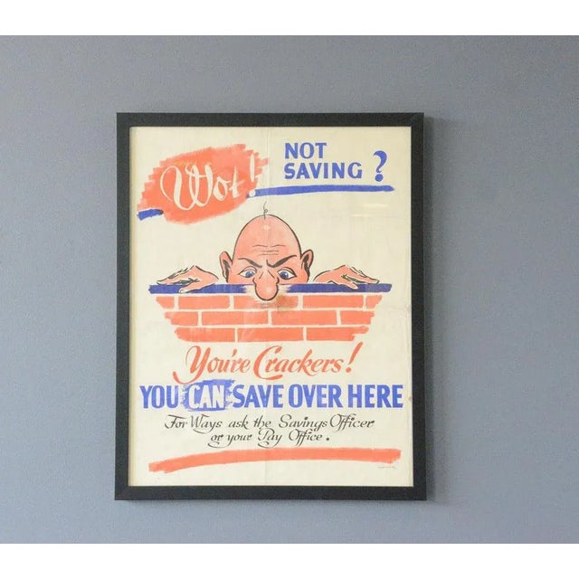 Mr Chad WWII National Savings Poster, 1940s For Sale - Image 10 of 10