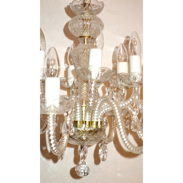 Bohemian Glass Crystal 12-Light Chandelier from Royal Dux, 1970s For Sale - Image 4 of 11
