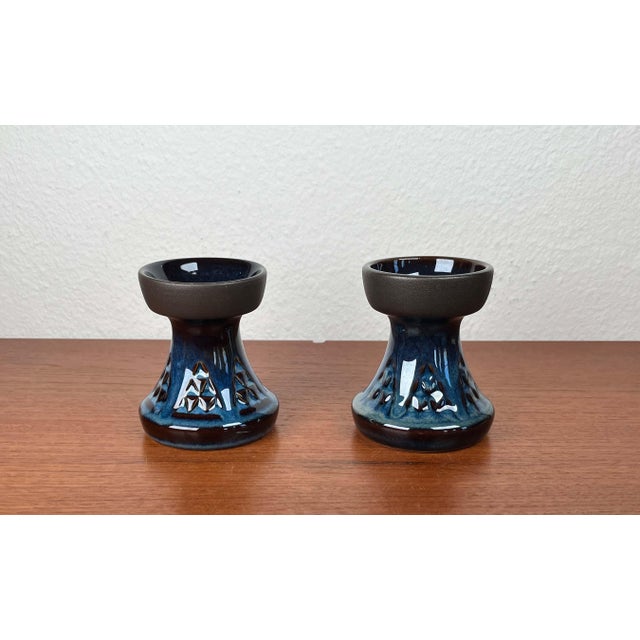 Mid-Century Modern Danish Model 3339 Studio Pottery Candleholders by Einar Johansen for Søholm, 1960s, Set of 2 For Sale - Image 17 of 17