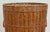 Wood Vintage Tall Woven Split Reed Basket For Sale - Image 7 of 10
