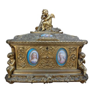 19th Century French Louis XV Style Bronze Box For Sale