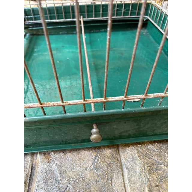 19th C. Antique Brass Footed Birdcage With Claw Feet – Sculptural Statement Piece ✨ For Sale In Atlanta - Image 6 of 8