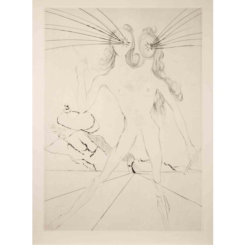 Salvador Dalí, Nude Bicéphale, 1968, Etching For Sale