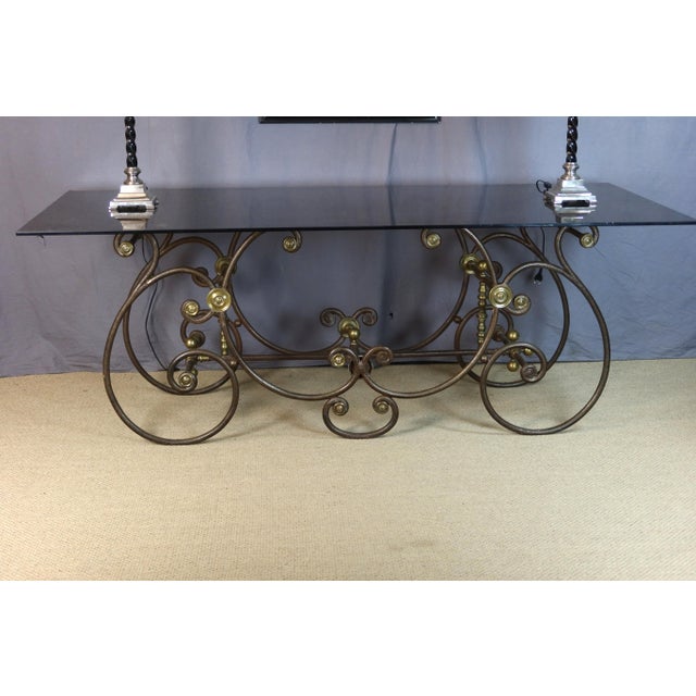 Wrought Iron Serving Table For Sale - Image 4 of 11