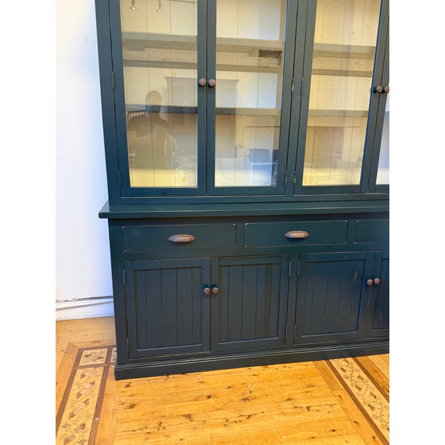 Vintage Mill Werks Napa Farmhouse Sideboard + Glass Door Hutch For Sale In San Francisco - Image 6 of 12