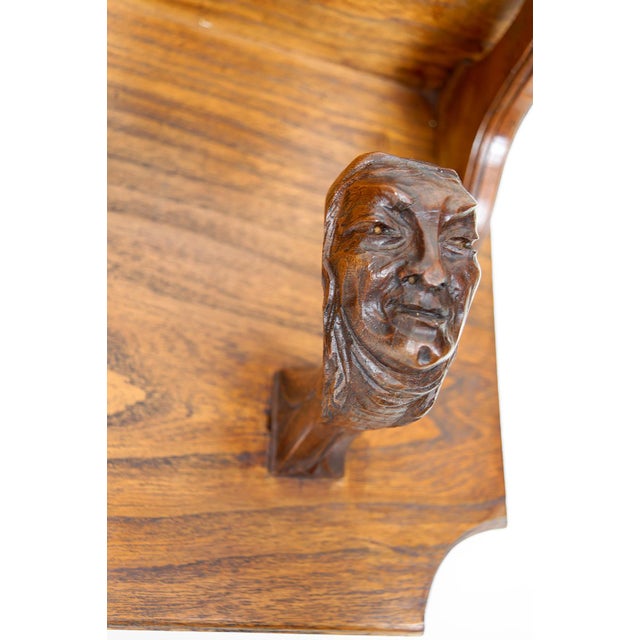 Art Nouveau Gothic Wall Coat Rack with Sculpted Hooks, Early 20th Century For Sale - Image 6 of 18