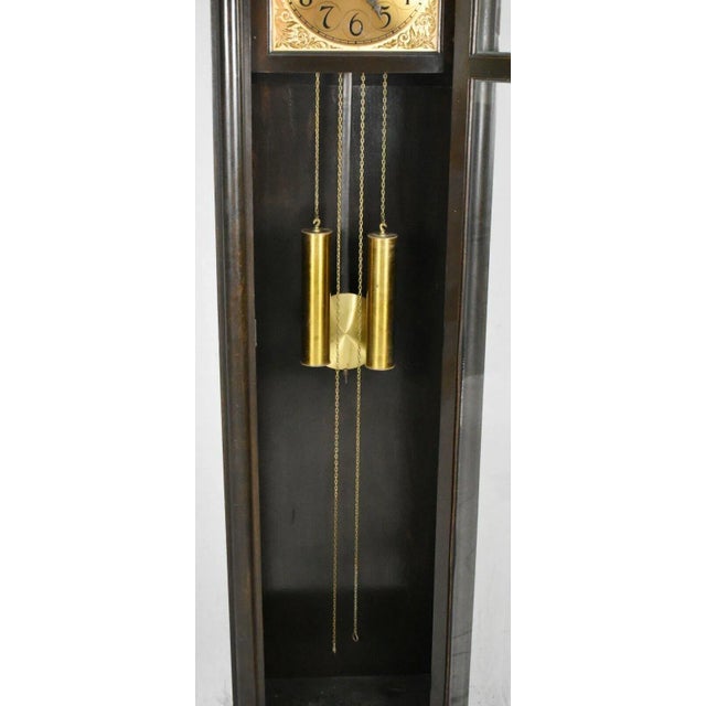 Early Colonial Mfg Company Mahogany Grandfather Clock Made Zeeland
