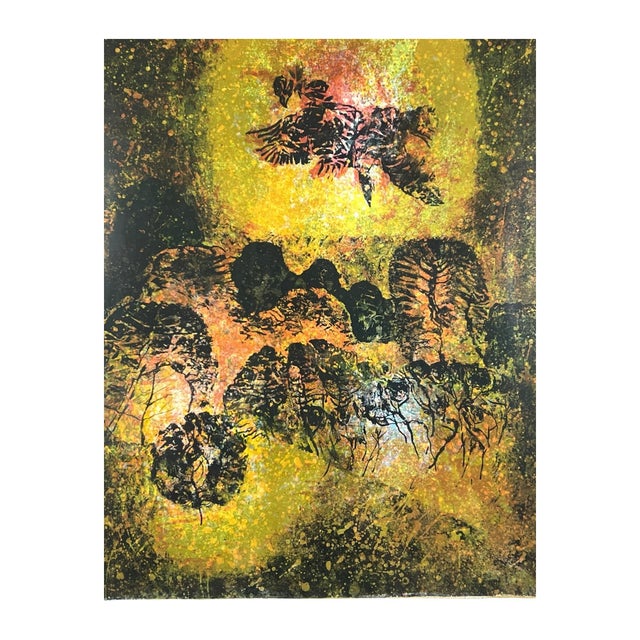 Vintage Hoi Lebadang Large Abstract Lithograph Pencil Signed For Sale - Image 9 of 9