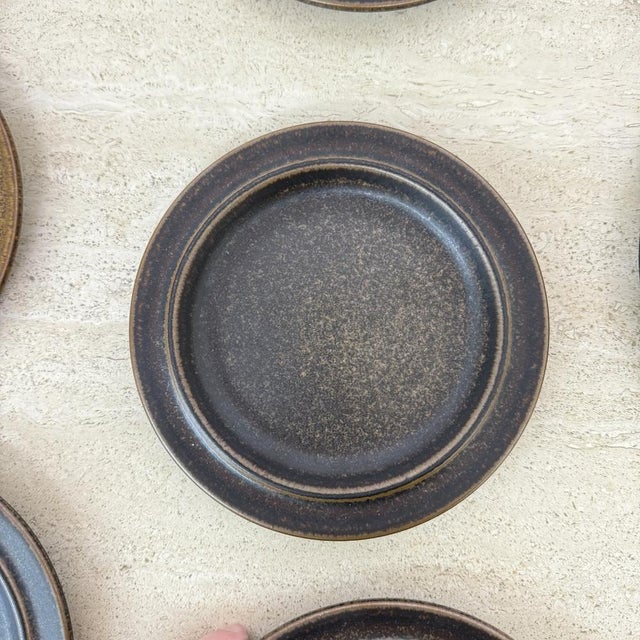 Vintage Plates by Ulla Procope for Arabia, 1970s, Set of 9, in Good conditions. Designed 1970 to 1979