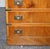 Brown Vintage Military Campaign Yew Wood Secretaire with Brass Handles For Sale - Image 8 of 16