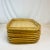 Camel Mid-Century Boho Chic Coastal Woven Rattan Stacking Serving Tiki Trays - Set of 8. For Sale - Image 8 of 9