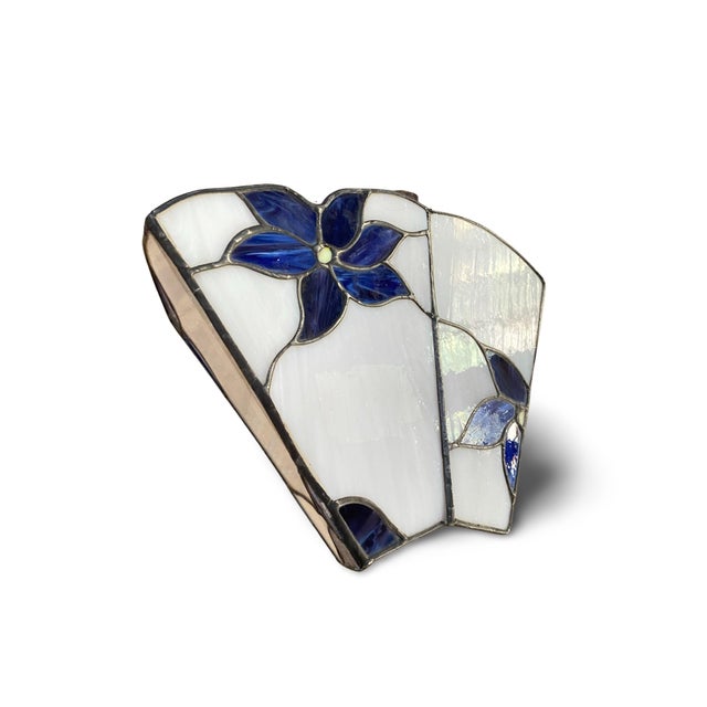Stained Glass Wall Sconce, French Art Nouveau, 1910, 1890s For Sale - Image 4 of 14