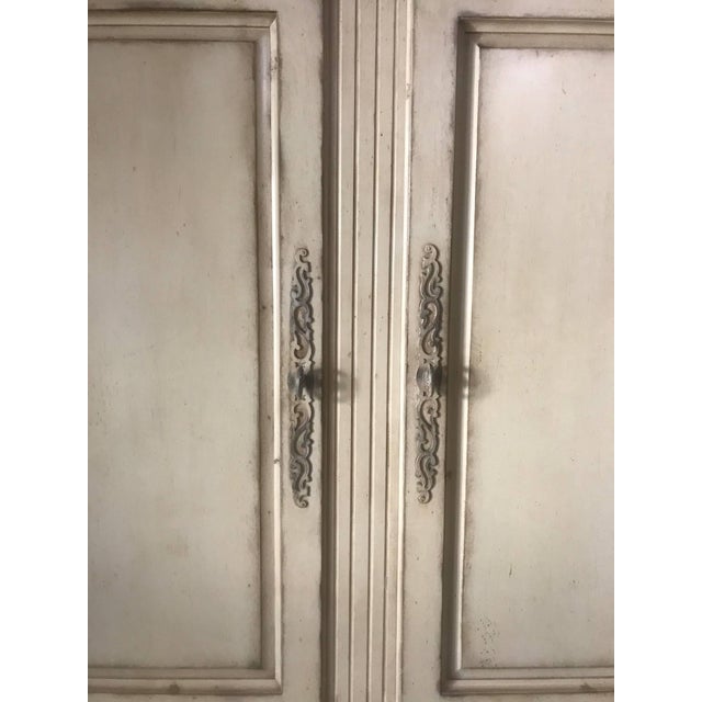 Very Impressive Romantic Cream Antiqued Armoire Chairish