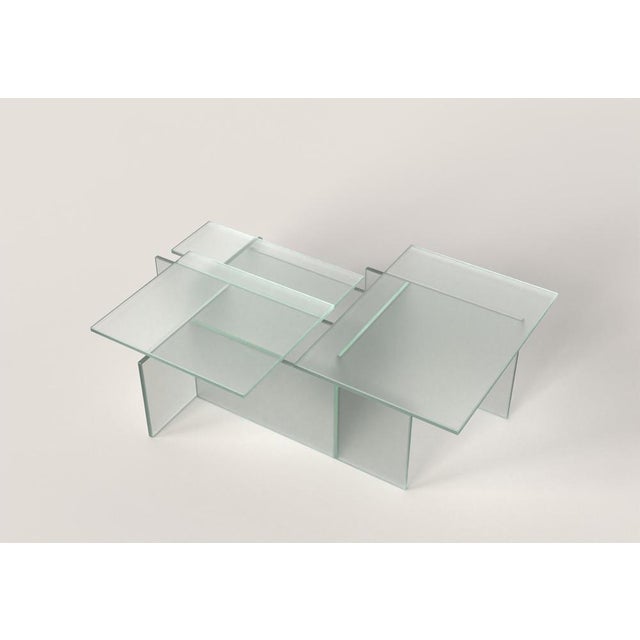 Dedalo V2 Glass Low Table by Simone Fanciullacci For Sale - Image 9 of 11
