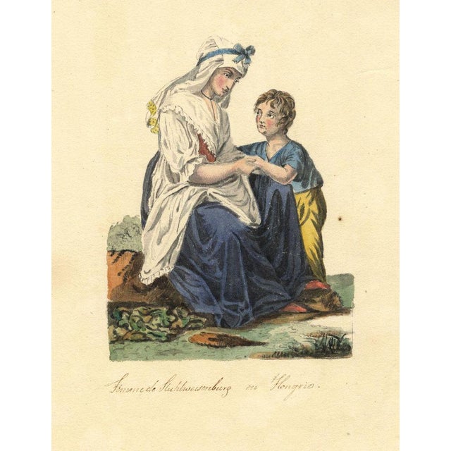 Woman from Stuhlweissenburg in Hungary, Early 19th Century, Watercolour Painting For Sale - Image 3 of 3