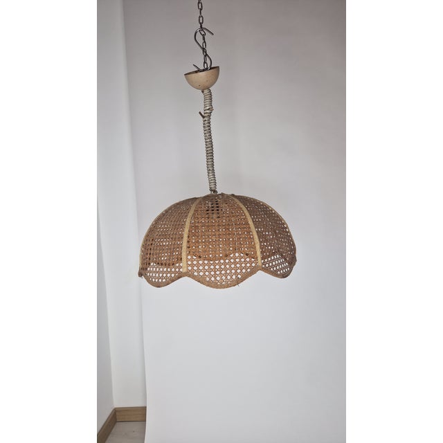 Chandelier in Vienna Straw, 1960s For Sale - Image 4 of 13