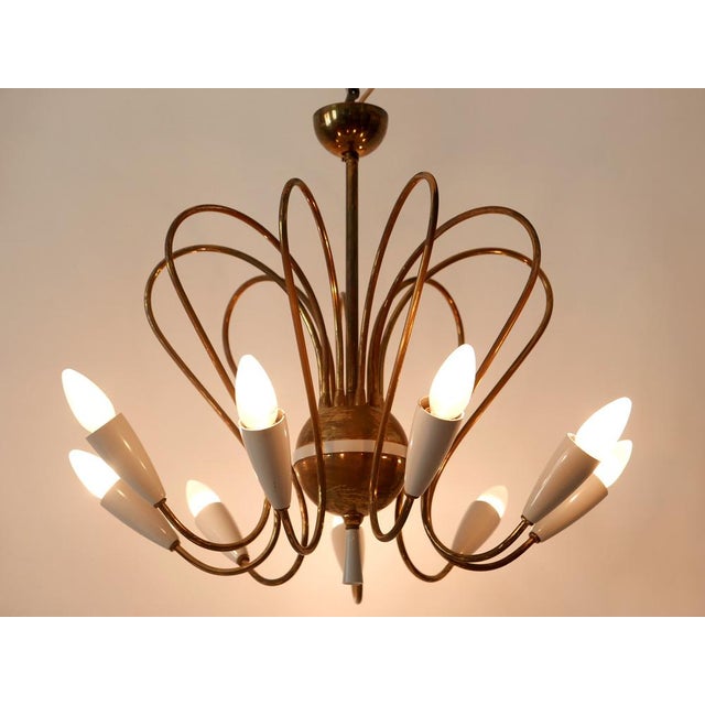 Metal Mid-Century Modern Sputnik Pendant Lamp, 1950s For Sale - Image 7 of 18