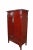 This lovely and elegant Chinese red armoire cabinet was called “noodle cabinet” because the round moldings surrounding the...