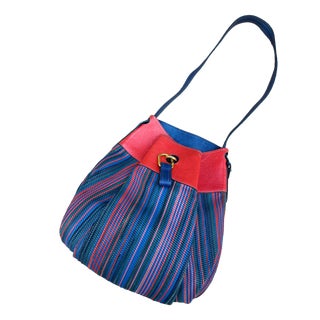 Leather Canvas Faust Handbag from Delvaux For Sale