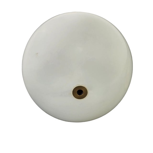 White Modern Marble Sphere Round Ball Art Sculpture For Sale In San Francisco - Image 6 of 8