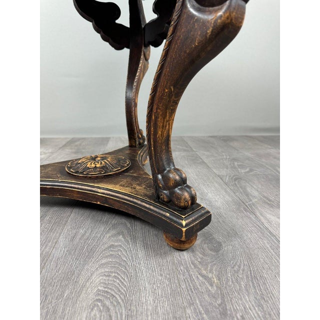 Brown 19th Century Carved Wooden Gueridon Table with Marble Top For Sale - Image 8 of 10