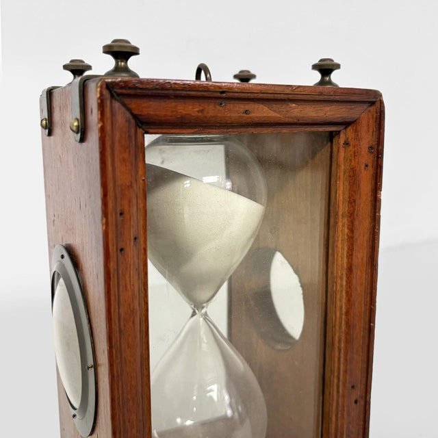Antique Italian Victorian Wood and Glass Hourglass, 1850s For Sale - Image 13 of 16