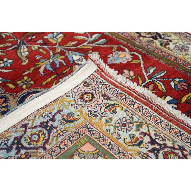 Red Late 19th Century Antique Bidjar Rug 4'9'' X 7'2'' For Sale - Image 8 of 9