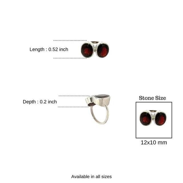 10.2 Carat Januaray Birthstone Twin Ring for Her Set in 925 Solid Silver - Size 6 For Sale - Image 9 of 12