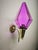 Metal Brass Wall Lamp with Lilac Murano Glass, 1950s For Sale - Image 7 of 12