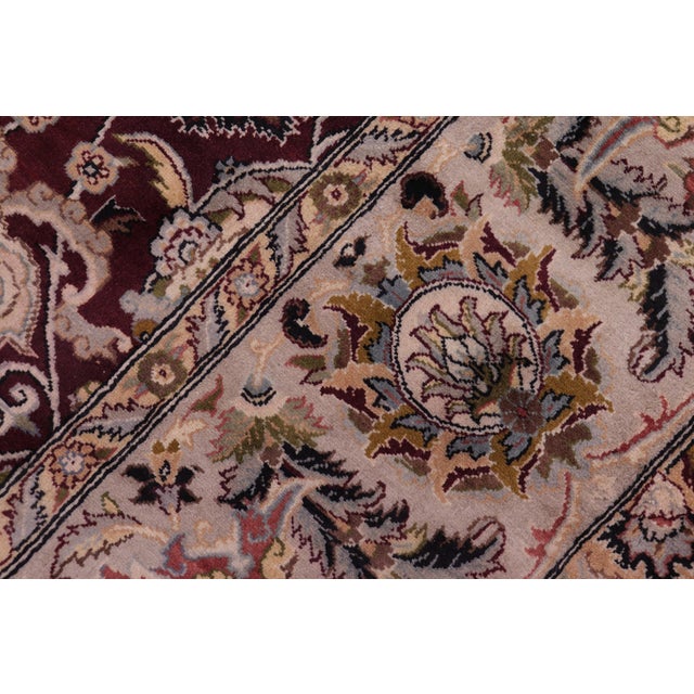 1990s Art Nouveau 1990's Agra Pak-Persian Red/Grey Wool Rug - 8'4'' X 10'4'' For Sale - Image 5 of 9