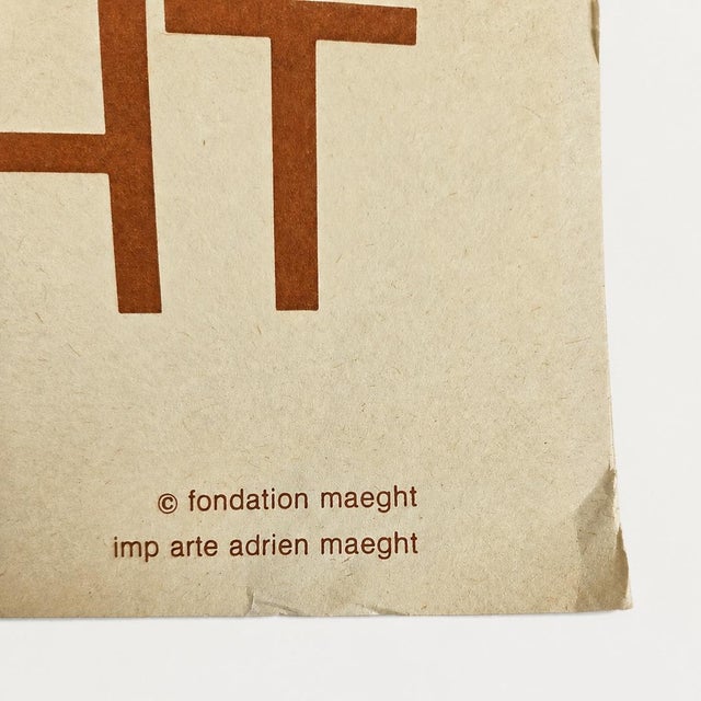 1971 Rene Char Exhibition Poster Vintage Georges Braque Fondation Maeght France 70s Lithograph For Sale - Image 9 of 11