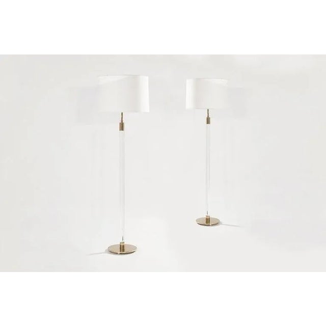 Mid-Century Modern Glass Rod Floor Lamps by Hansen Lighting Co. New York, 1970s For Sale - Image 3 of 13